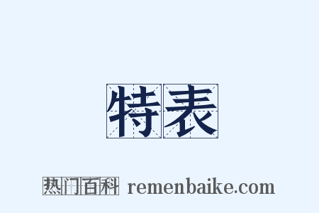 特表是什么意思的图片